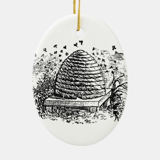 bijenhoningbijen keramisch ornament (Achterkant)