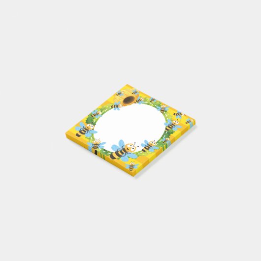 Bijenhoningbriefjes Post-it® Notes (Schuin)