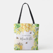 Bijenhoninggeel Baby shower Tote Bag (Achterkant)