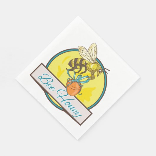 Bijenhoninggeel Insect Napkins Servet (Hoek)