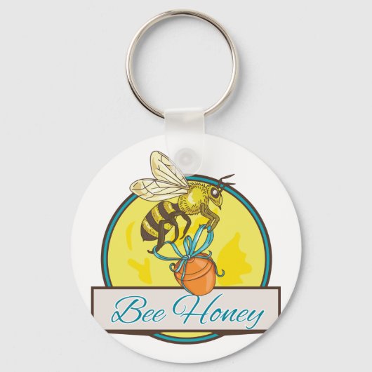 Bijenhoninggeel Insecte Sleutelhanger (Achterkant)