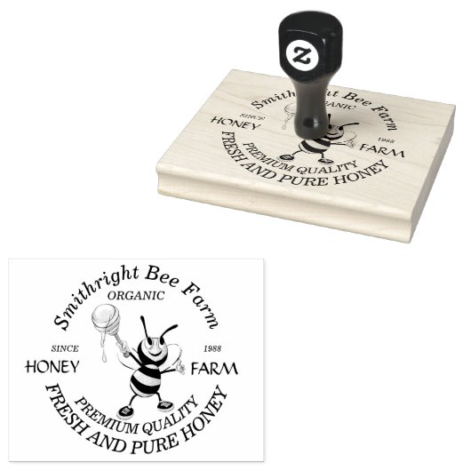 Bijenhoningkweker Speciaal Rubberstempel (Gestempeld)