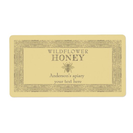 bijenhoningpot etiket (Voorkant)