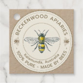 bijenhoningpot Label imker (Voorkant)