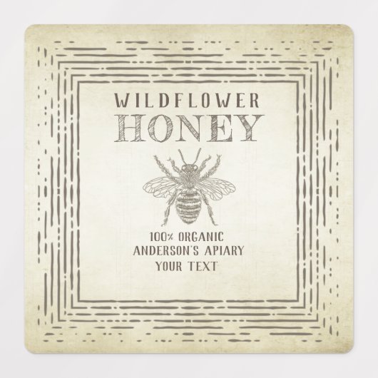  bijenhoningpot labels (Design 1)