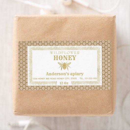 bijenhoningpot van Kraft Etiket (Insitu)