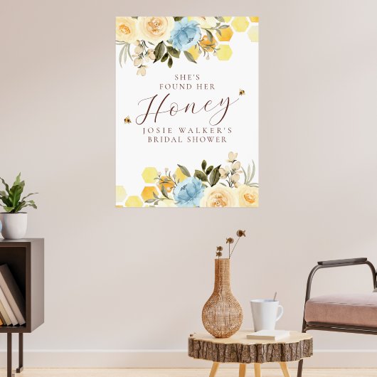 Bijenhoningraat Bruilofts Bruiloftsdiner Poster (Woonkamer 3)