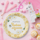 Bijenhoningraat en -Baby shower Papieren Bordje (Feest)