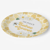 Bijenhoningraat en -Baby shower Papieren Bordje (Gekanteld)