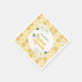 Bijenhoningraat en -Baby shower Servet (Hoek)