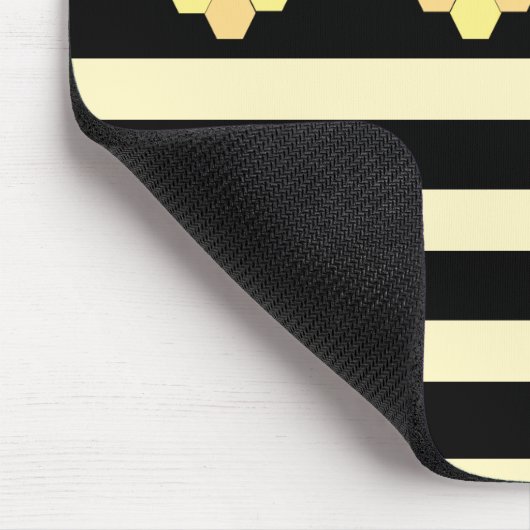 Bijenhoningraten op gestreept muismat (Hoek)