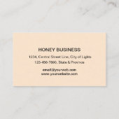 Bijenhoningverkoper Apiarist Black White Hexagon B Visitekaartje (Achterkant)