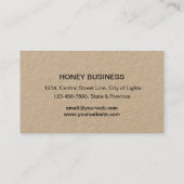 Bijenhoningverkoper Apiarist Black White Hexagon Visitekaartje (Achterkant)