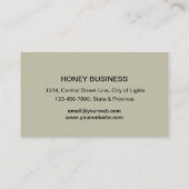 Bijenhoningverkoper Apiarist Limoen Yellow Hexagon Visitekaartje (Achterkant)