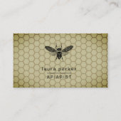 Bijenhoningverkoper Apiarist Limoen Yellow Hexagon Visitekaartje (Voorkant)