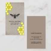 Bijenhoningverkoper Apiarist Rustic Brown Hexagon Visitekaartje (Voorkant / Achterkant)