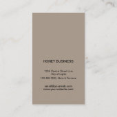 Bijenhoningverkoper Apiarist Rustic Brown Hexagon Visitekaartje (Achterkant)