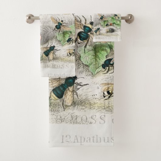Bijenhoningwerker Queen Bees Antiek Bad Handdoek (Insitu)