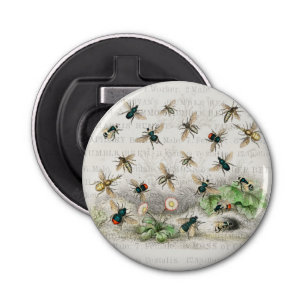 Bijenhoningwerker Queen Bees Antiek Button Flesopener