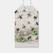 Bijenhoningwerker Queen Bees Antiek Cadeaulabel (Voorkant)