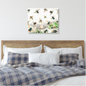 Bijenhoningwerker Queen Bees Antiek Canvas Afdruk (Insitu (Slaapkamer))
