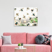 Bijenhoningwerker Queen Bees Antiek Canvas Afdruk (Insitu (Woonkamer))