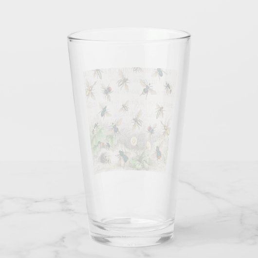 Bijenhoningwerker Queen Bees Antiek Glas (Achterkant)