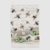 Bijenhoningwerker Queen Bees Antiek Golfhanddoek (Voorkant)