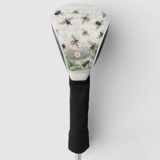 Bijenhoningwerker Queen Bees Antiek Golfheadcover (Voorkant)