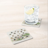 Bijenhoningwerker Queen Bees Antiek Kartonnen Onderzetters (Insitu)