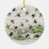 Bijenhoningwerker Queen Bees Antiek Keramisch Ornament (Achterkant)