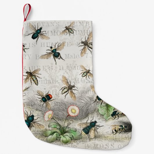 Bijenhoningwerker Queen Bees Antiek Kleine Kerstsok (Voorkant)