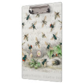 Bijenhoningwerker Queen Bees Antiek Klembord (Links)