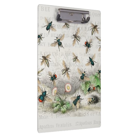 Bijenhoningwerker Queen Bees Antiek Klembord (Rechts)