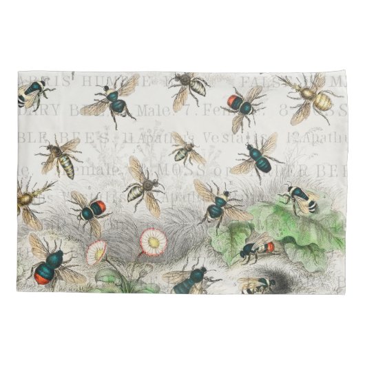 Bijenhoningwerker Queen Bees Antiek Kussensloop (Achterkant)