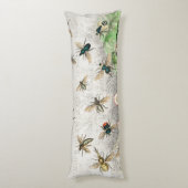 Bijenhoningwerker Queen Bees Antiek Lichaamskussen (Achterkant (Verticaal))