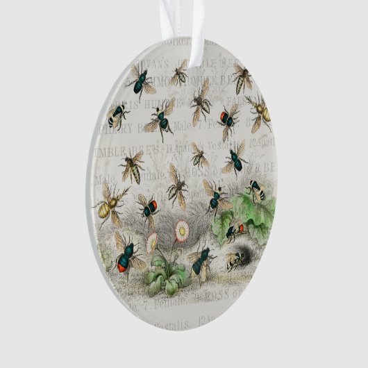 Bijenhoningwerker Queen Bees Antiek Ornament (voorkant)