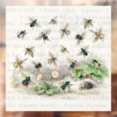 Bijenhoningwerker Queen Bees Antiek Raamsticker (Vel 2)