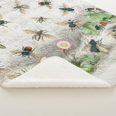 Bijenhoningwerker Queen Bees Antiek Sherpa Deken (3/4)