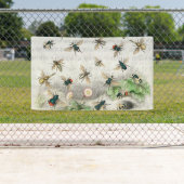 Bijenhoningwerker Queen Bees Antiek Spandoek (Insitu)