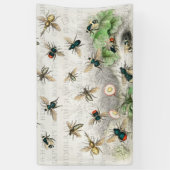Bijenhoningwerker Queen Bees Antiek Spandoek (Verticaal)