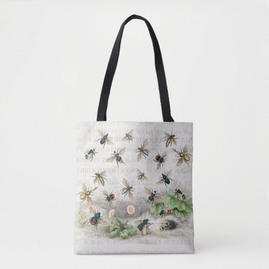 Bijenhoningwerker Queen Bees Antiek Tote Bag (Voorkant)