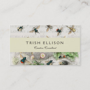 Bijenhoningwerker Queen Bees Antiek Visitekaartje