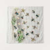 Bijenhoningwerker Queen Bees Antiek Wandkleed (Voorkant (horizontaal))