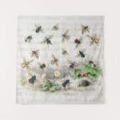 Bijenhoningwerker Queen Bees Antiek Wandkleed (Voorkant)