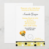 Bijenhop Bumble Bee Baby shower Invitation 5x7 Kaart (Voorkant / Achterkant)