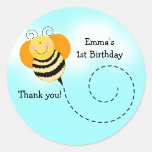 BIJENHOP RONDE hommel gunst Stickers