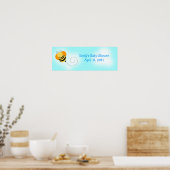 Bijenhopbellen vogelbanner poster (Keuken)