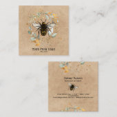 Bijenhouder Apiarist Bijen Boerderij Honeycomb Bu Vierkante Visitekaartje (Voorkant / Achterkant)