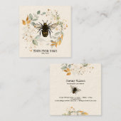 Bijenhouder Apiarist Bijen Boerderij Honeycomb Bu Vierkante Visitekaartje (Voorkant / Achterkant)